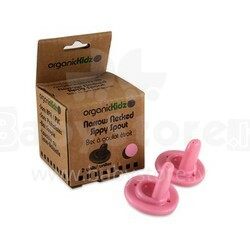 organicKidz™ - насадки/носики для  Eko бутылочки - термос (2шт.) розовый