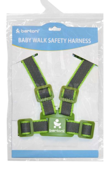 Lorelli Art.10010051252 Baby Walk Safety Harness Grey&Green   Pavadėliai / saugos diržai