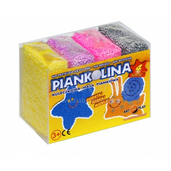 Art and Play Piankolina Art.10.001.104 Комплект шариковой массы для лепки Play Foam 4 шт.