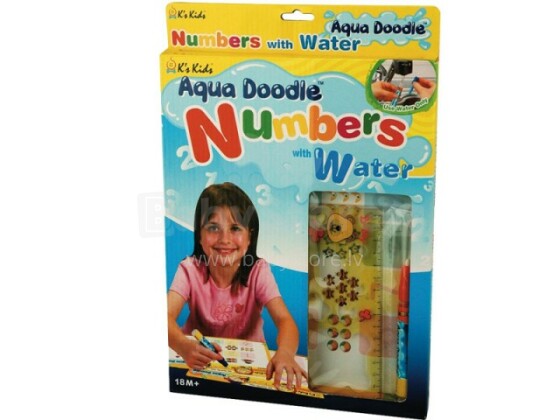 K's KIDS AD10003 - „Aqua Doodle“ numeriai su vandens drožlėmis su vandeniu