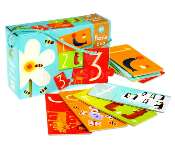 Djeco Art.DJ08151 Number Puzzle Duo by Djeco