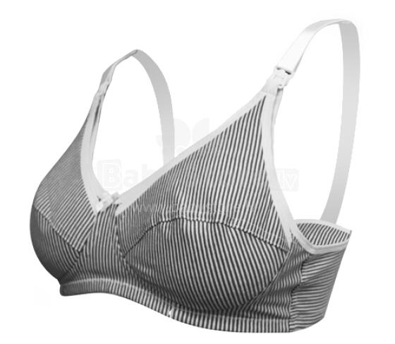 Gray Stripes Cotton Art.64287 Nursing Bra