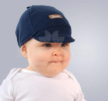 Kivat KIV 268-62 Kūdikių vasarinė kepurė su vinimis, tamsiai mėlyna