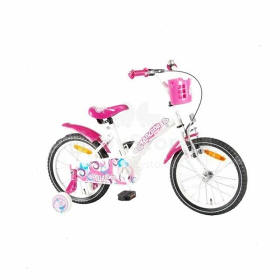 „Kanzone“ vaikų dviračių dviračių kikena sidabrinės rožinės spalvos merginos 41623 16 2012 m