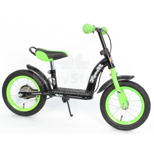 Yipeeh Racing Black Green 731 Balance Bike Bērnu skrējritenis ar matālisko rāmi 12'' BEZ bremzēm