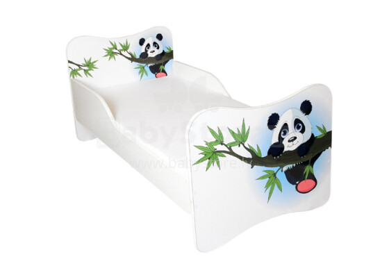 Stilinga „AMI Panda“ vaikų lova su čiužiniu 144x74 cm