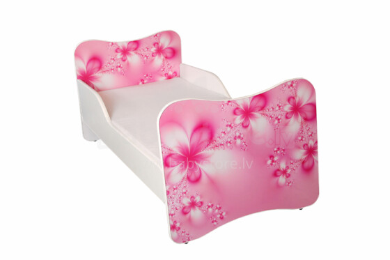 AMI Flowers Стильная молодёжная  кровать с матрасом 144x74 см