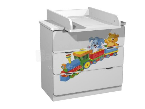 „AMI 3S Transport“ stilinga vaikų komoda su persirengimo stalu 82x80x45,5cm