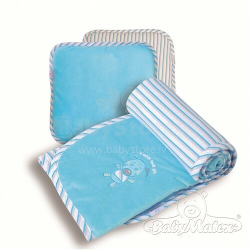 „Baby Matex Best Friends Blue 3640“ kūdikių antklodė / kilimėlis + pagalvė