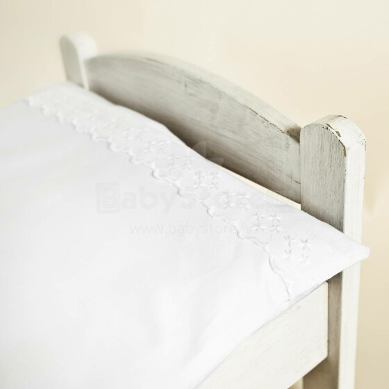 „MimiNu Biancoline“ vaikiška plona medvilninė pagalvė su pagalvės užvalkalu 40 x 40 cm