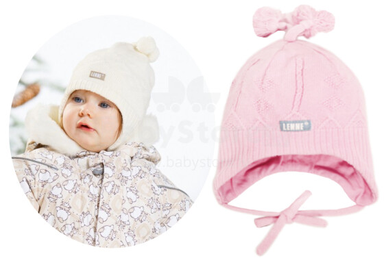 Lenne'15 Baby Art.14370-176  Вязанная полушерстяная шапка для младенцев на завязочках