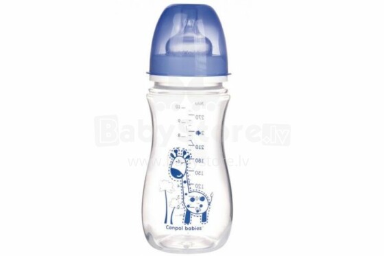 „Canpol Babies“ 35/204 plastikinis butelis 300 ml 3-6 m + BPA, su silikoniniu čiulptuku