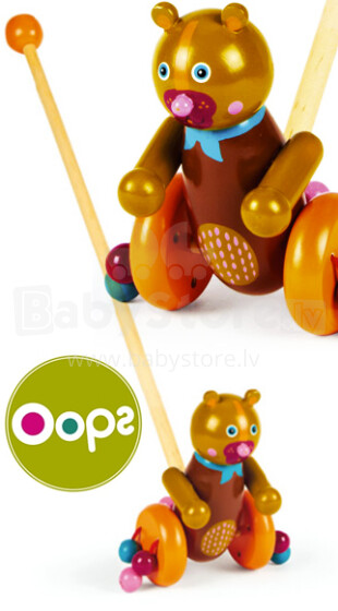 Oops Bear 17004.11 Come with me Friends! - Wodden Toy Chocolat au Lait