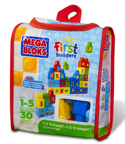 Mega Bloks Art.8492 конструктор ''1,2,3'' 30 дет.