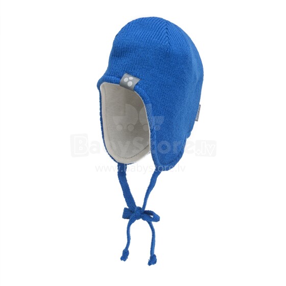 Huppa '15 Jan 8385AW-035 (цвет:Голубой) Детская вязаная тёпленькая шапочка с хлопковой подкладкой (XXS-M)