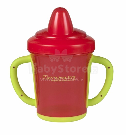 Cleva Mama Art. 7015 treniruočių taurė - „Baby's First Sippy Cup“ taurė kūdikiams nuo 4 mėnesių amžiaus su dangteliu 295 ml