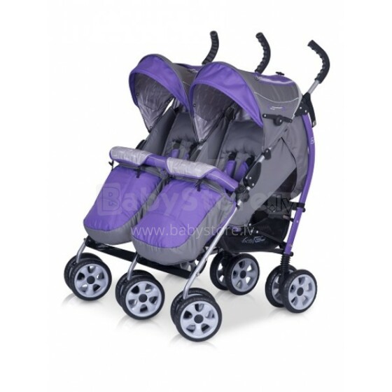 EasyGo'14 Comfort DUO Purple Pastaigu dvīņu ratiņi 