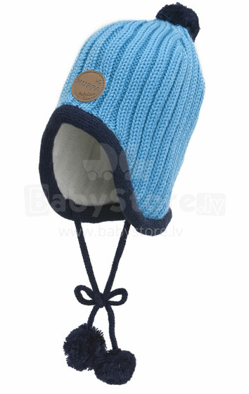Huppa '15 Jakob 8332AW / 976 megztinė kūdikių žieminė kepurė su medvilniniu pamušalu (XXS-M dydis)