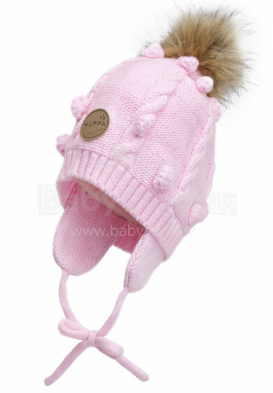 Huppa '18 Macy 83570000-70013 Теплая вязанная шапочка для деток с хлопковой подкладкой (р.XXS)