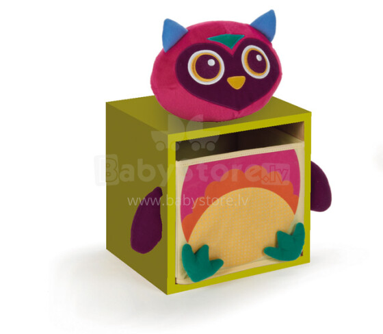 Oops Owl Art.70003.12 Mr. Wu Happy Bedroom Bērnu stilīgs naktsskapītis, mantu kaste green