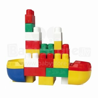 NINA Art.00051 Building blocks Bērnu Attīstoša Rotaļlieta ar klučiem Kuģis