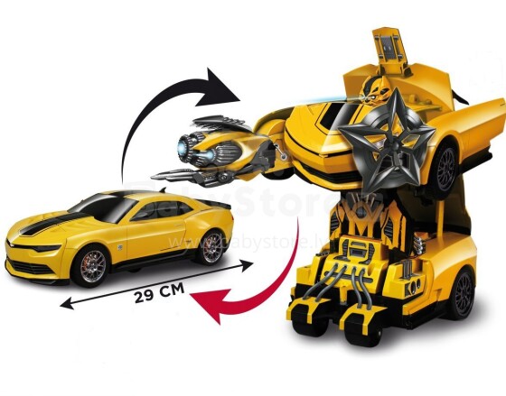 „Nikko Transformers Bumblebee 920011“ radijo bangomis valdomas lenktyninis automobilis-robotas