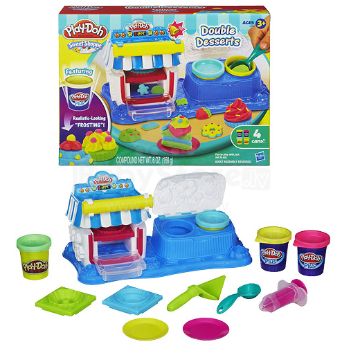 Hasbro Play-Doh Art.A5013 Плей-До Игровой набор пластилина двойные десерты 