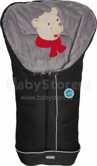„Fillikid Art.6535-25“ „Kiel Bear“ juodas kūdikių miegmaišis žiemos žiemos šiltas miegmaišis 100х50