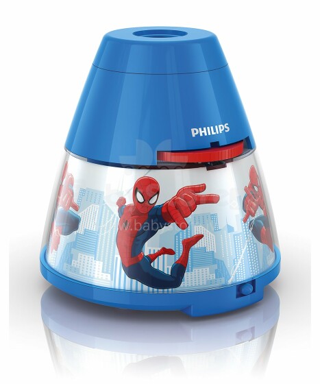 Philips Disney Spiderman Art.717694016  Led nakts gaismiņa 2 vienā ar projektoru