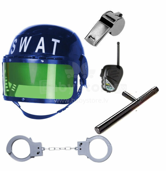 „Kidi Play 385560 SWAT“ policijos rinkinys Vaikų žaislų policijos kostiumas