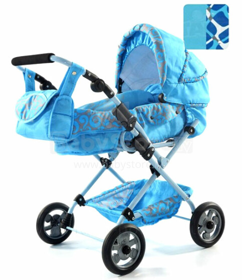 Tako lėlių vežimėlis Art.WL4-05 Klasikinis lėlių vežimėlis su krepšiu