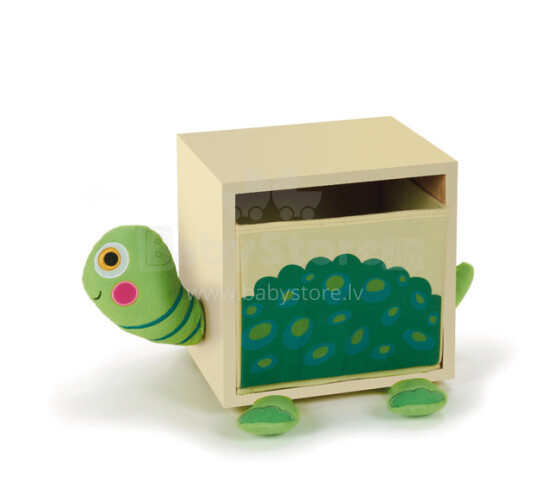 Oops Turtle 70006.23 Cookie Happy Bedroom Bērnu stilīgs naktsskapītis, mantu kaste cream
