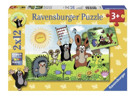 Ravensburger Art.75584 Puzzle 2x12 gb. Kurmītis