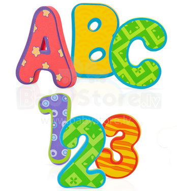 Nuby 36 Bath Letters and Numbers  Art.EC120