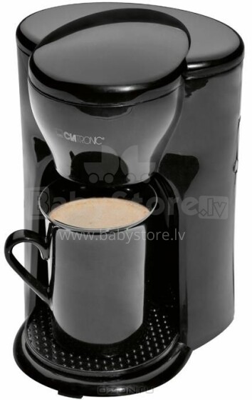 „Clatronic KA 3356“ 1 puodelio kavos virimo aparatas Kavos virimo aparatas 1 puodeliui juodos kavos