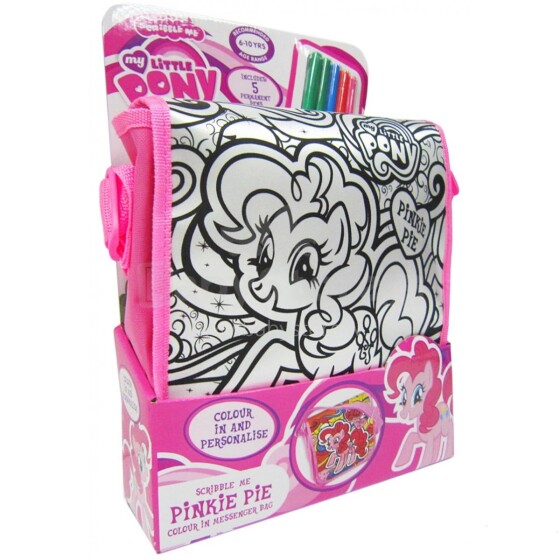 Hasbro My Little Pony 57049 Pinkie Pie  Dekorējama soma ar pildspalvām