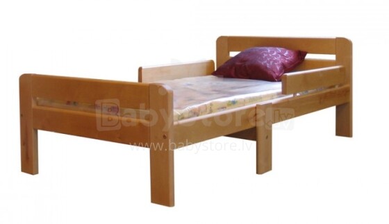 „Straubek Art.Lana Youth“ natūralaus beržo medinė lova, lakuota 75x142cm
