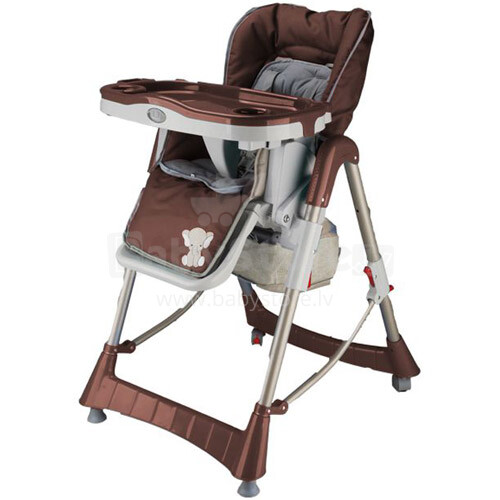 Aukštesnės kokybės kūdikių maitinimo kėdutė „Babygo'15 Tower Maxi Brown“