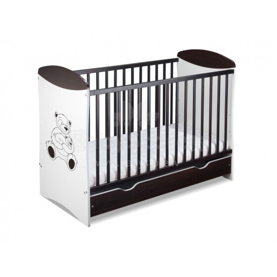 The M Room Panda  Art.105  деткая кроватка для малышей  с ящиком 120х60см 