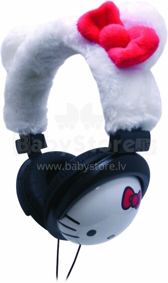 Hello Kitty 30309 Plush Headphones Bērnu austiņas ar skaļuma ierobežotāju