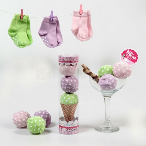 Baby Corner Ice Cream Socks Art.H.M1.1.1.K.1 Bērnu zeķes 3 gab.