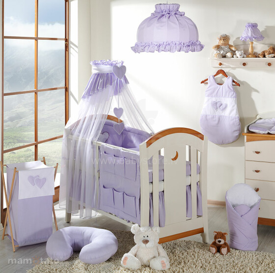 Mamo Tato Heart Col. Lavender Комплект постельного белья из 11 частей (60/90x120 см)