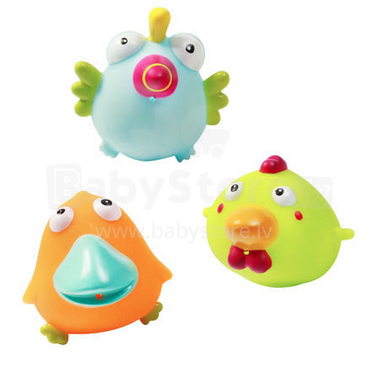 Baby Ono Art.531  Игрушки для для ванной и купания животные (к-т 3шт.) в сумочке