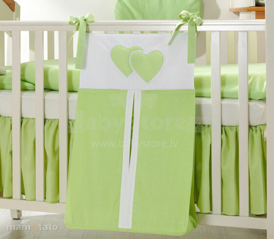 Mamo Tato Heart Col. Green Мешок для подгузников на кроватку (38x62 см)