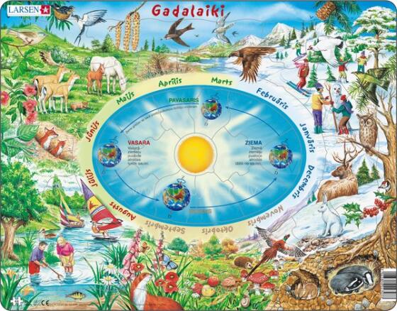Larsen Puzzle Art.K46 Latvia map 48 pcs