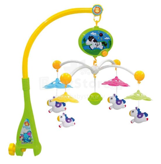 BabyMix Art.1363M muzikinė karuselė su plastikiniais daiktais
