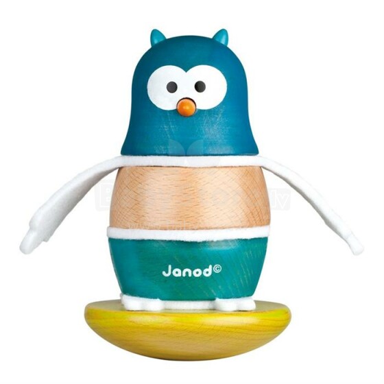 Janod J08125 Деревянная игрушка-неваляшка Сова
