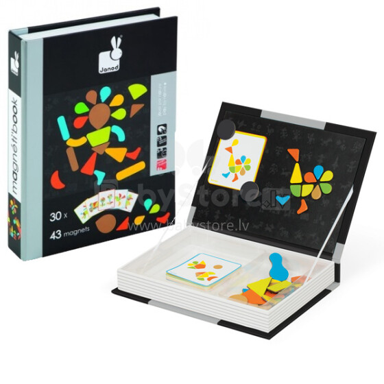 Janod J02820 Магнитная книга-игра Мозаика в геометрии