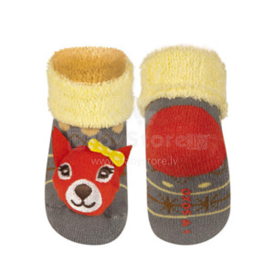 Soxo Art.46146  Infant socks with rattle 0-12m.