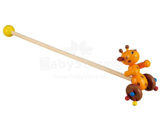 Etna Art.HJD93050A Medinis spalvotas žaisliukas (traukiamas) žirafa